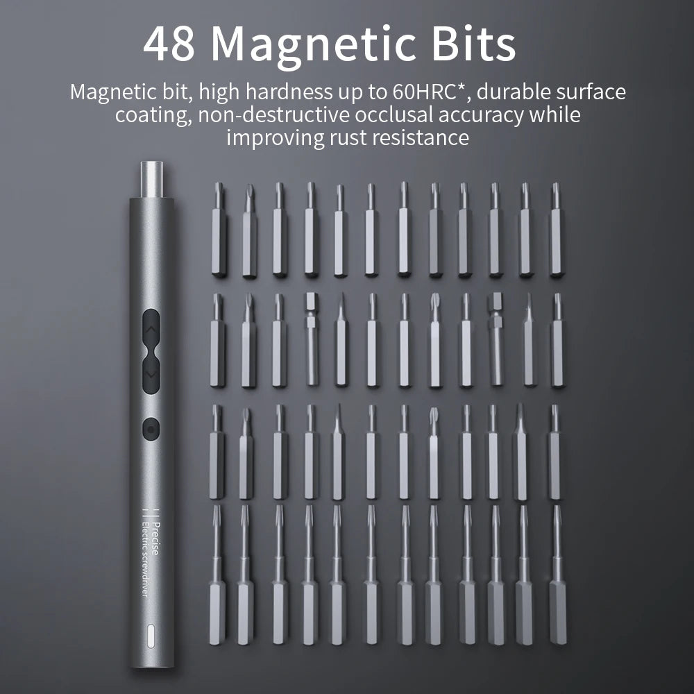 Electric Screwdriver Set with Magnetic Bits